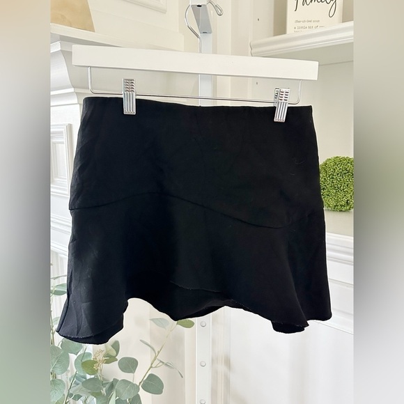 Zara Woman Black Layered Mini Skirt Size Small - Picture 1 of 8